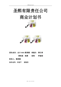 圣熙有限责任公司商业计划书