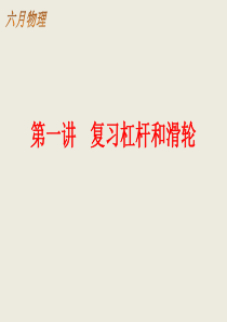 第一讲----复习杠杆和滑轮