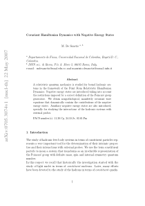 Covariant Hamiltonian Dynamics with Negative Energ