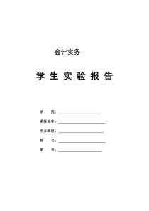 会计实务实验报告标准格式(1)