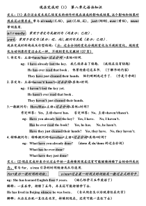 2014人教版八年级下英语现在完成时语法讲解