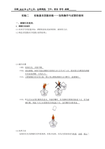中教法实验报告二《实验基本技能训练-加热操作与试管的使用》