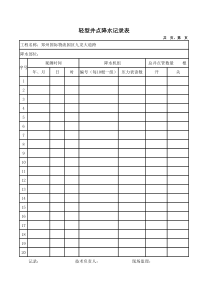 轻型井点降水记录表