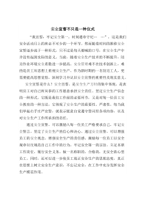 安全宣誓不只是一种仪式