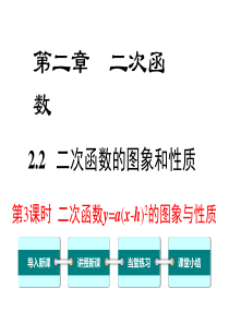 第3课时二次函数yaxh2的图象与性质北师大版九年级下册数学课件