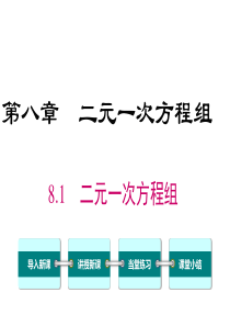 二元一次方程组人教版七年级下册数学教学课件
