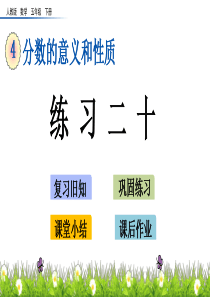 练习二十湘教版五年级下册