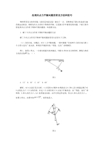 处理共点力平衡问题的常见方法和技巧
