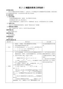 人教A版选修11教案212椭圆的简单几何性质1含答案