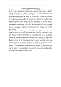 marrige关于婚姻的大学英语作文