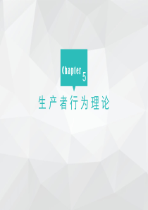 第五章——生产者行为理论