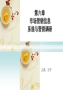 第六章-市场营销信息系统与营销调研