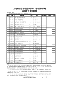 小学国旗下讲话安排表(2017.09)