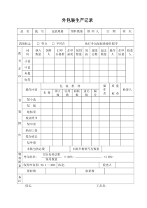 外包装生产记录.