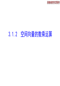 高二数学人教A版选修21课件312空间向量的数乘运算共25张ppt