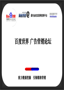 百度世界--精准营销体系