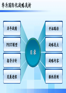 华为国际化战略浅析(PPT)