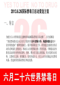 2013世界禁毒日策划书
