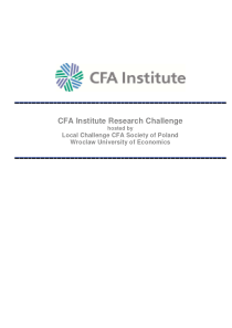 英文投资研究报告经典范文-2013CFA Research Challenge比赛获奖报告