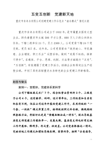 重庆市自来水公司党建案例