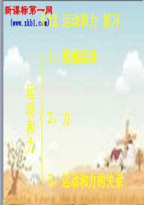 物理九年级人教新课标第十二章 运动和力复习课件