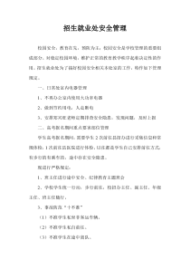 招生就业处安全管理制度