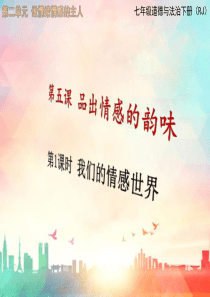 第1课时我们的情感世界人教版七年级下册道德法制教学课件