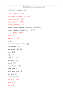 pep小学英语六年级上册第二单元知识点