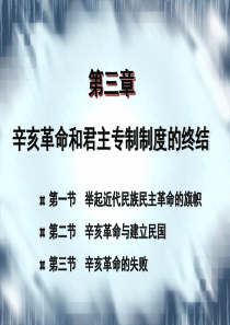 最新辛亥革命与君主专制制度的终结（PPT75页)