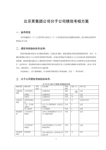 子公司绩效考核方案