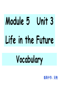 模块5unit3词汇复习公开课