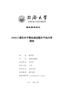 46ZSM-5沸石分子筛合成过程分子动力学研究