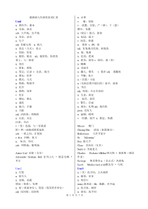 最新人教版九年级英语单词表(中文)