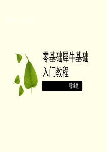 犀牛基础教程零基础入门精编版