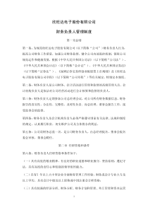 欣旺达：财务负责人管理制度(XXXX年6月) XXXX-06-15