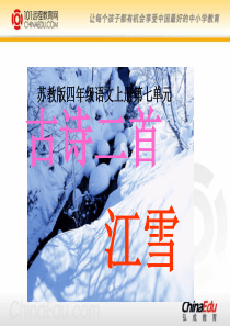 (苏教版)四年级语文上册课件古诗两首江雪