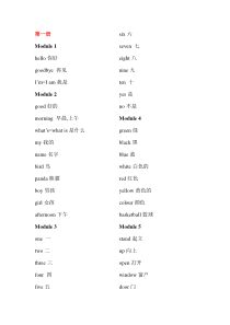 小学新标准英语(一年级起点)第1-12册单词表
