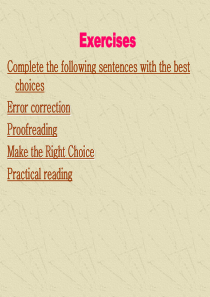 Exercises高三英语课件