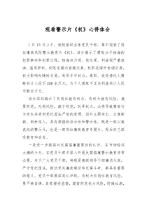 观看警示片《权》心得体会