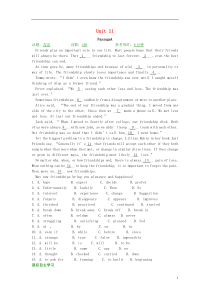 人教版九年级上册英语复习资料专题专练2016届中考英语完形填空与阅读理解复习练习Unit11