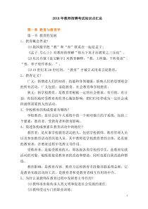 2018年教师招聘考试知识点汇总
