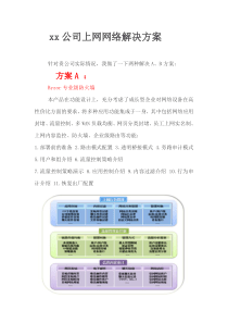 xx公司上网网络解决方案