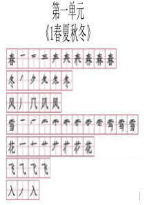 部编(人教版)一年级语文下册全册生字笔顺