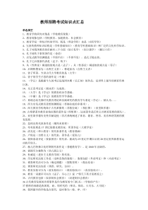 2020最新教师招聘考试知识点汇总