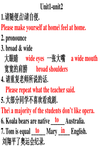 高三英语课件高三英语senior1unit1andunit2高三英语课件