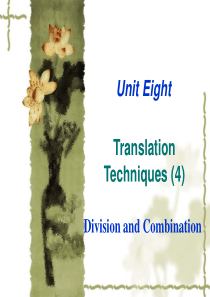 Unit-8-翻译技巧--分译法和合译法