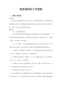 财务部岗位工作流程