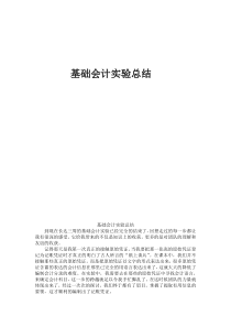 基础会计实验总结