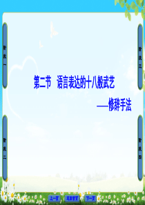 2018版高中语文人教版选修语言文字应用同步课件第6课第2节语言表达的十八般武艺修