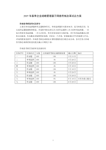企业战略管理基于网络考核改革试点方案